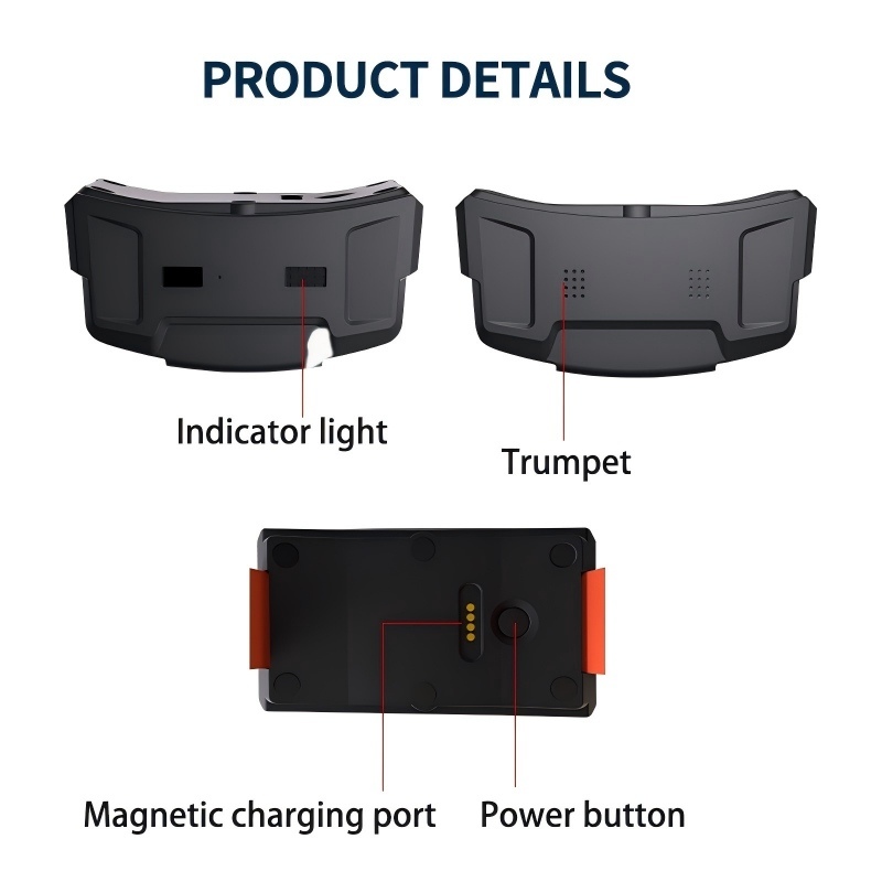 Systèmes de suivi GPS compacts pour chiens GPS LBS double mode 4000mAh Traceur GPS pour chiens de compagnie