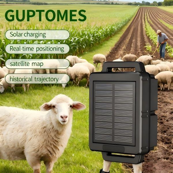 Traqueur GPS solaire pour animaux IP68 imperméable aux eaux moutons bétail