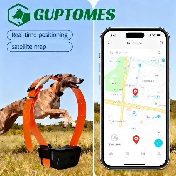 4000mAh Battery Dog GPS Tracking Collar Dual-Mode Positioning (GPS+LBS) For Dogs