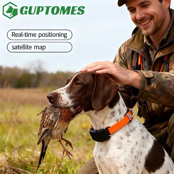 Compact 4000mAh Dual-Mode GPS+LBS Dog Tracker Collar With Voice Intercom & Remote Recording For Pet Safety Monitoring